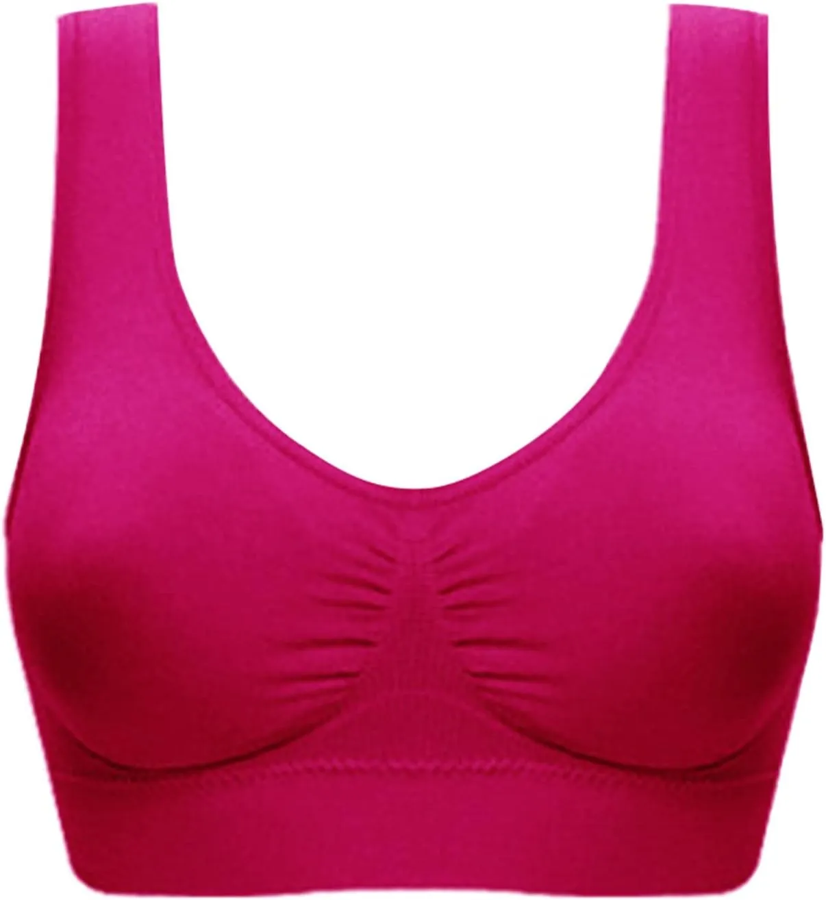 Womens' Sports Bra Longline Wirefree Padded with Medium Support, Sports Bras for Women, Workout Crop Tank Tops Padded