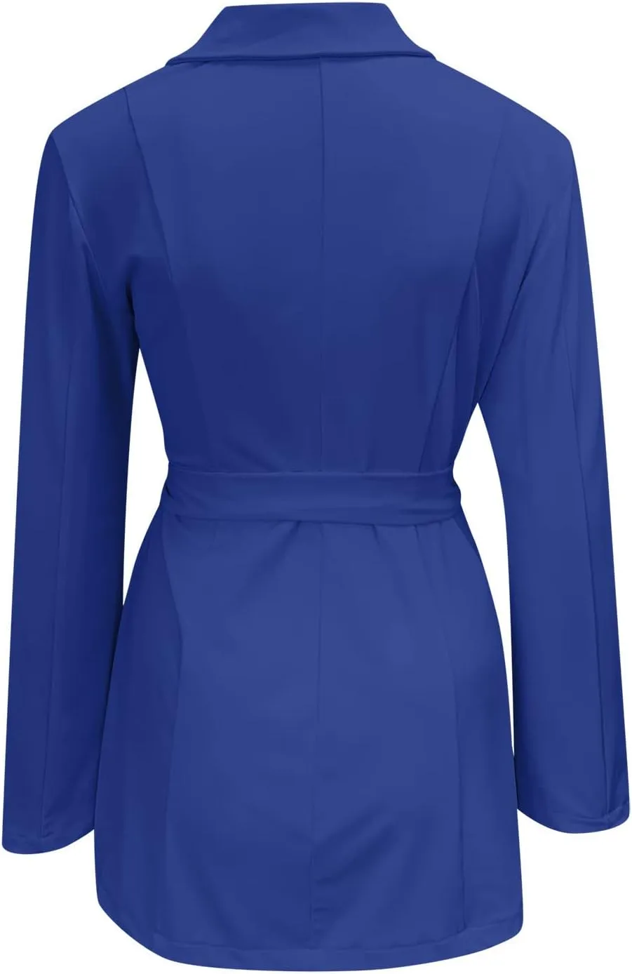 Women's Summer Blazer Long Sleeve Lapel Tighten Waist Mid-Length Style Work Jacket Outdoor Simple Dressy Lightweight