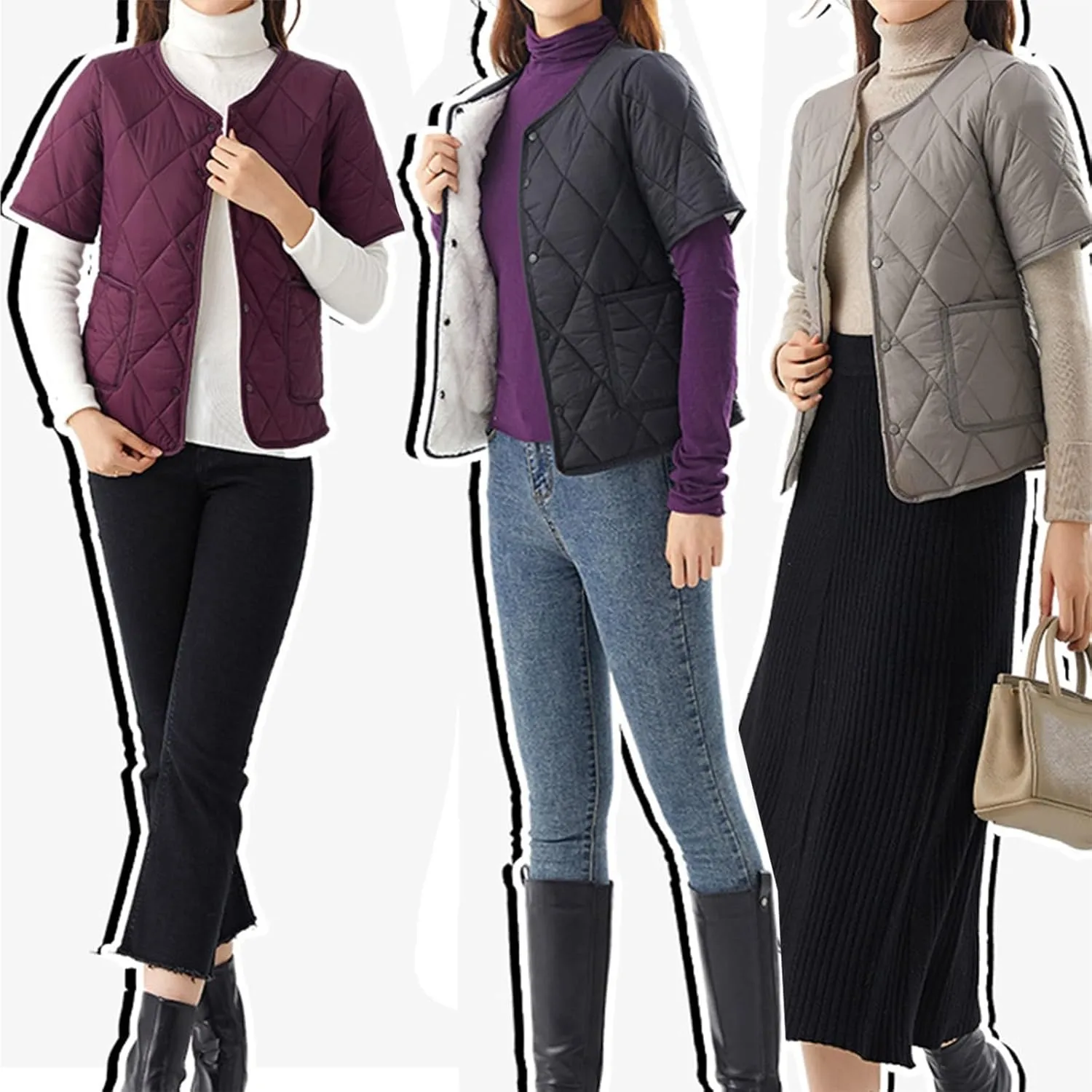 Womens Vintage Classic Solid Down Jacket LongSleeve Button Overcoat Warm Breathable Lightweight Outwear Winter Suits