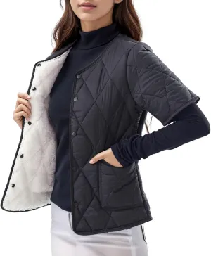 Womens Vintage Classic Solid Down Jacket LongSleeve Button Overcoat Warm Breathable Lightweight Outwear Winter Suits