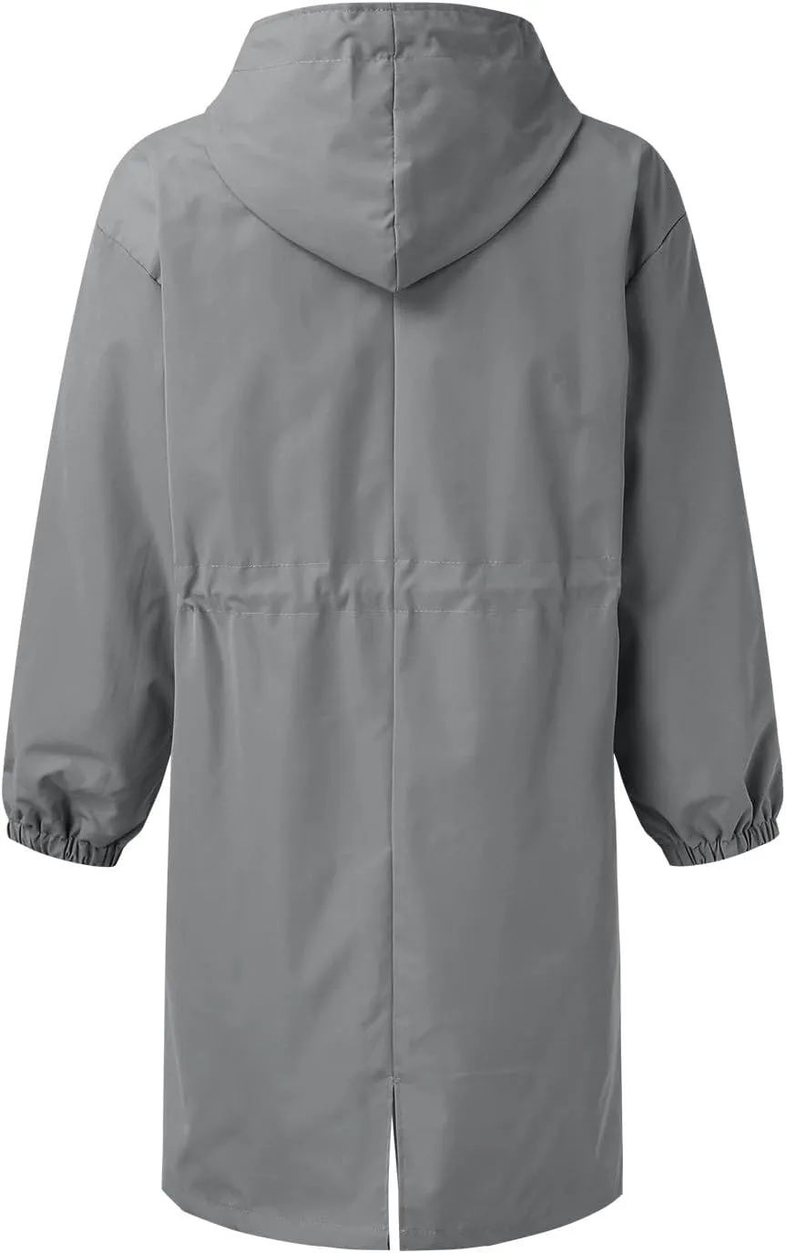 Women's Winter Wool Mid-Long Coat Notch Lapel Single-Breasted Trench Coat Outwear