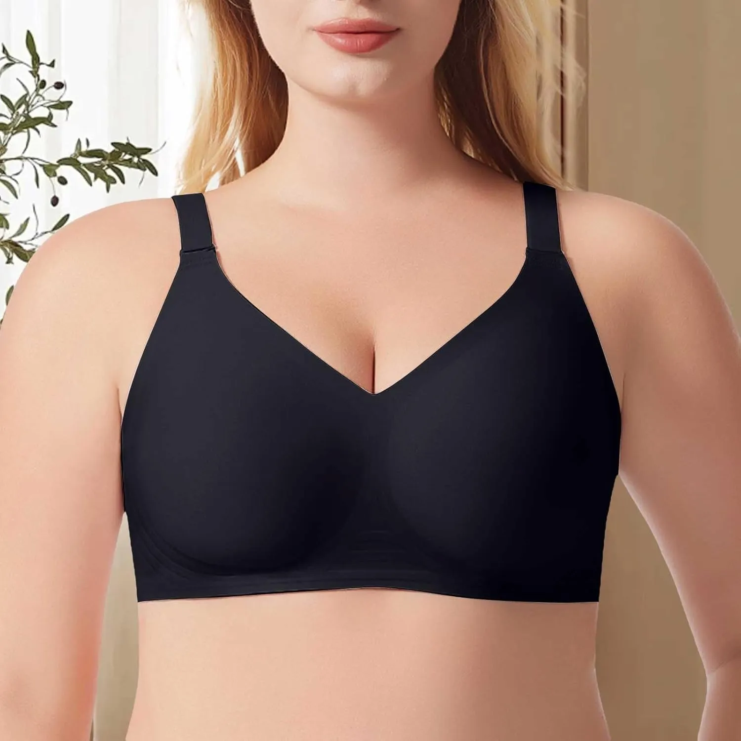 Women's Wireless Bras with Support and Lift High Support Sports Bras for Women Soft Seamless Full Coverage Bra