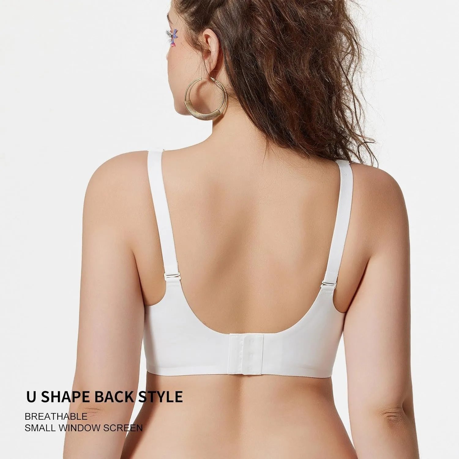 Women's Wireless Bras with Support and Lift High Support Sports Bras for Women Soft Seamless Full Coverage Bra