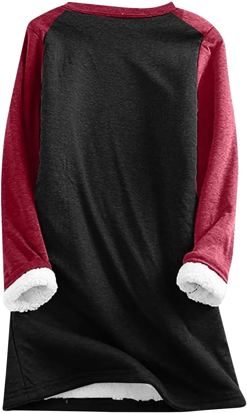 Yes,I'm Still -Me 24:7 Sherpa Lined Sweatshirt Women Faux Thermal Fluffy Coat Casual Loose Loungewear