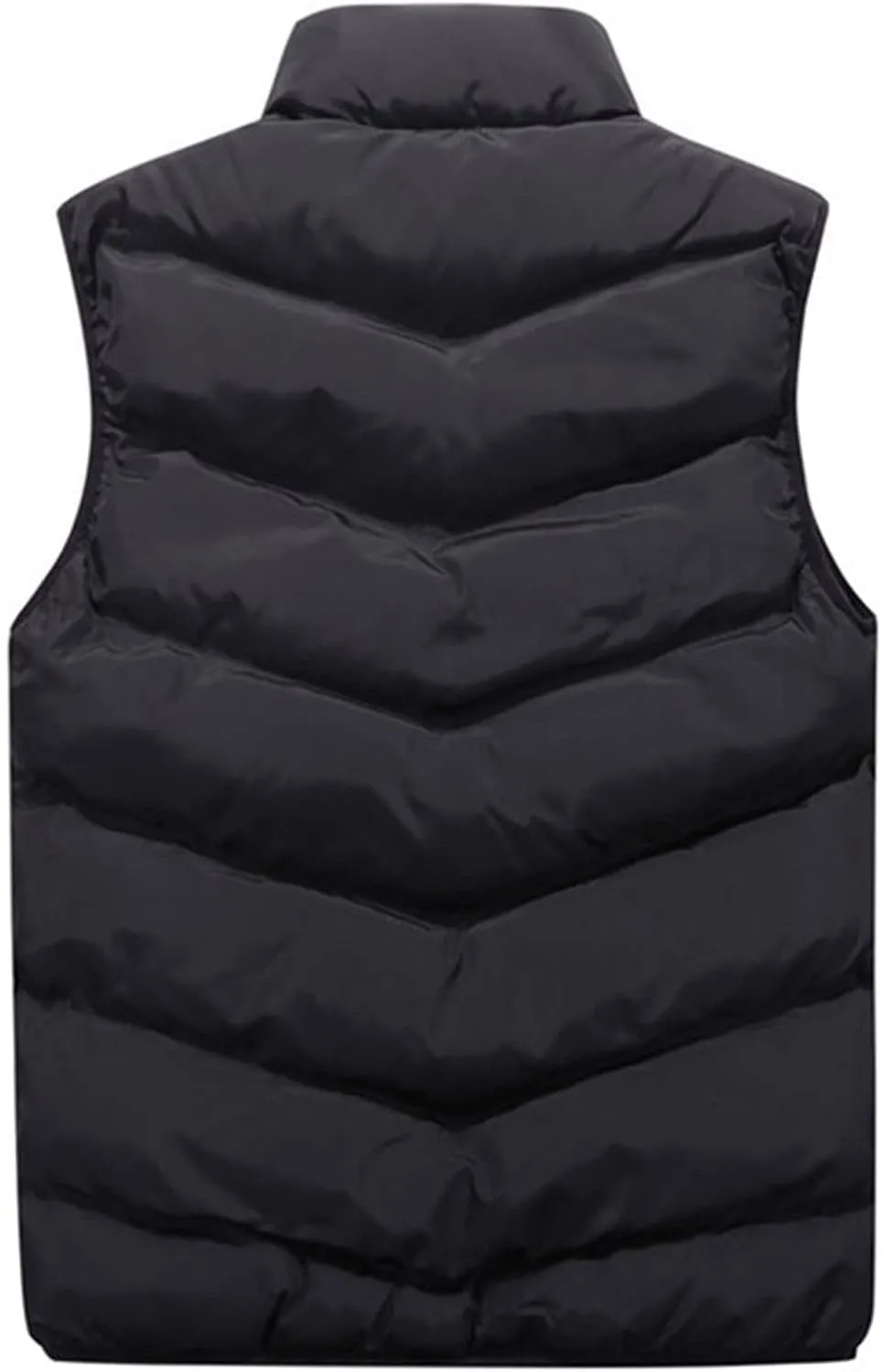 Ymosrh Men's Puffer Vest Outdoor Casual Stand Collar Vests for Padded Jacket Coat Vest Light, S-4XL
